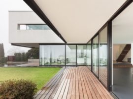 Architecture, beautiful interior of a modern villa, view from veranda