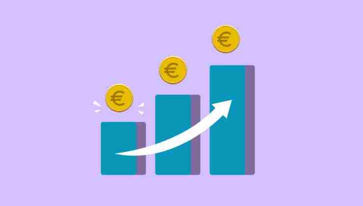 aumento con grafico ed euro