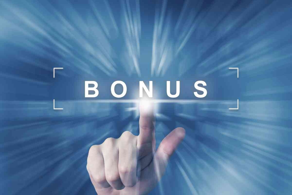 scritta bonus e mano