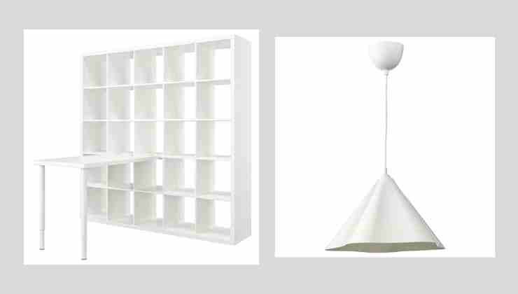 scaffale e lampada Ikea