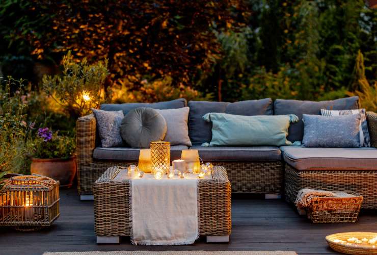 arredamento autunnale per terrazzo