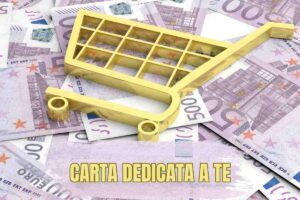 500 euro e carrello della spesa