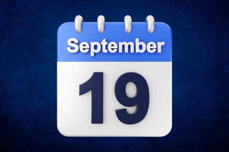 19 settembre calendario