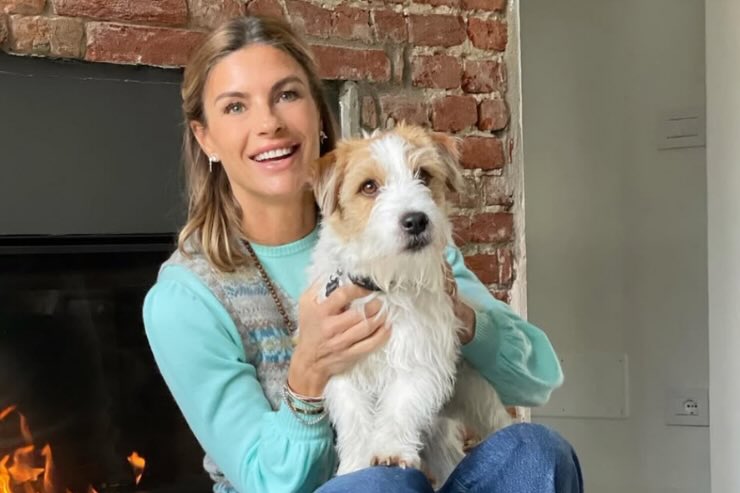 martina colombari con cane