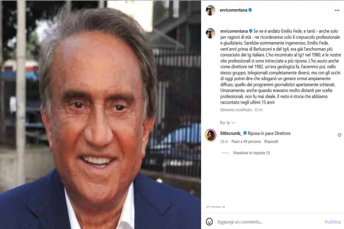 post di enrico mentana su emilio fede