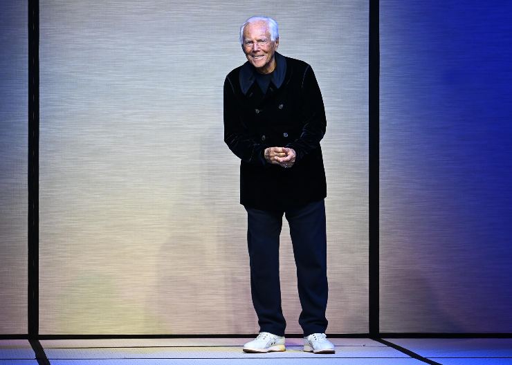 giorgio armani in passerella