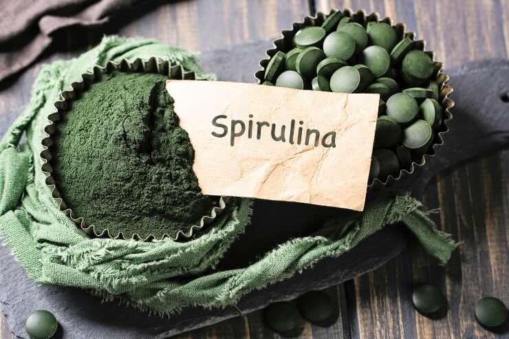 spirulina in polvere e in compresse 