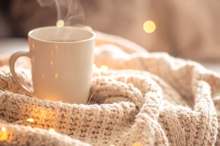 coperta di lana e tazza