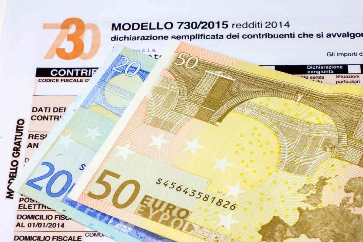 modello 730 e soldi