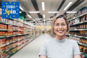 donna felice, supermercato, logo eurospin